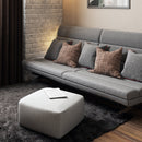 Nate Square Pouf Patterned Grey Melange