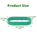 Galvanized Raised Garden Bed 8x4x1ft