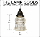 Vintage Bell Glass Hanging Pendant Light by The Lamp Goods