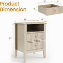 Fluted Nightstand With 2 Drawers by HouseOfZazla