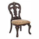 Elegant Style Beautiful Side Chairs 2 Piece Set Cherry With Tipping Fabric Upholstered Traditional Dining Furniture - Cherry by HouseOfZazla