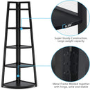 Tall 5 Tier Corner Bookshelf For Living Room