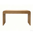 Walnut Curved Design 3-Drawer Long Console Table