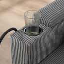 Convertible Chaise Lounge Sofa Chair With USB Ports, Cup Holders, Phone Holder And Storage by HouseOfZazla