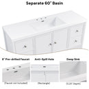 Bathroom Vanity With Separate Sink, Soft Close Doors And 4 Drawers by HouseOfZazla