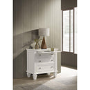 Cottage 3 Drawer Nightstand With Pull Out Tray - Cream White by HouseOfZazla