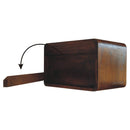 Wall Mounted Open Woven Bedside Table - Chestnut by Unique Piece Furniture