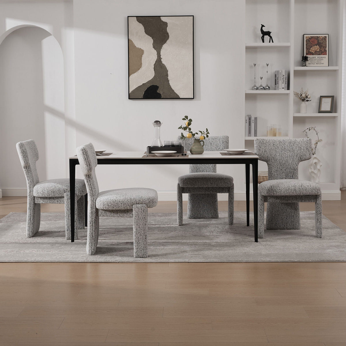 Armless Curved Back Accent Chairs, photo 32 of 40