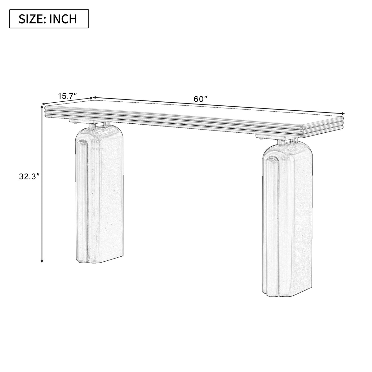 U_STYLE Chic Acacia Veneer Console Table, photo 10 of 10