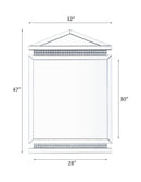 Lotus - 47" Accent Mirror - Mirrored, Faux Ice Cube Crystals