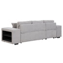 Modern L-Shape 3 Seat Reversible Sectional Couch, Pull Out Sleeper Sofa With Storage Chaise And 2 Stools For Living Room Furniture Set by HouseOfZazla