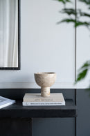 D6x6" Round Marble Pedestal Bowl