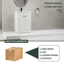 Contemporary Freestanding Bathroom Vanity With Resin Sink & Soft-Close Cabinet Doors by Unique Piece Furniture