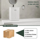 Contemporary Freestanding Bathroom Vanity With Resin Sink & Soft-Close Cabinet Doors by Unique Piece Furniture