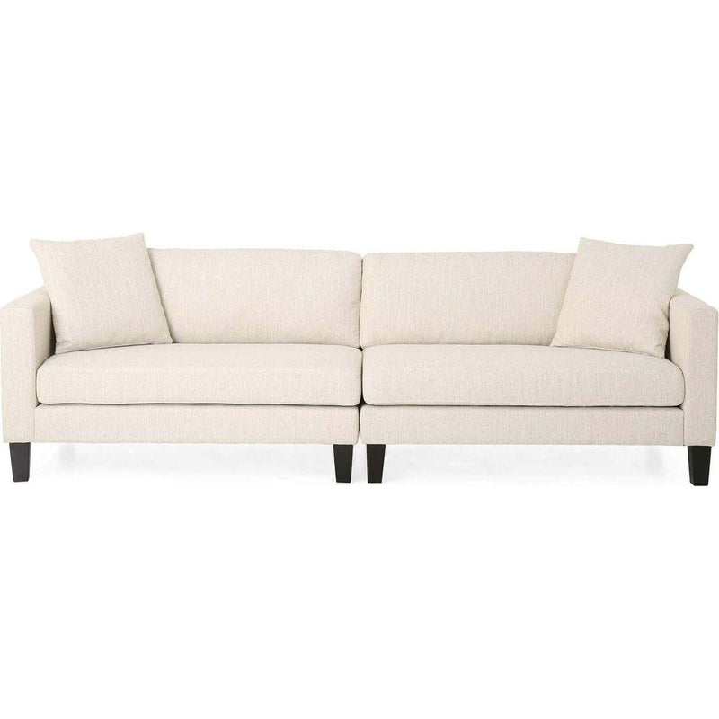 Comfy 3-Seat Sofa with Wooden Legs, Modern Style for Living Room and Study