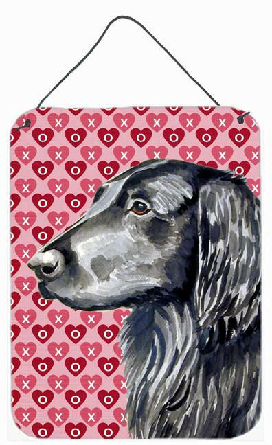 Flat Coated Retriever Hearts Love Valentine's Day Wall or Door Hanging Prints