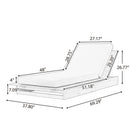 Acacia Wood Chaise Lounge with Movable Cushions