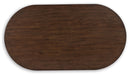 Korestone - Oval Cocktail Table - Dark Brown