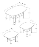 Table Set: Coffee, End, Side, Accent, Living Room, Transitional (Set of 3) - Espresso by Unique Piece Furniture