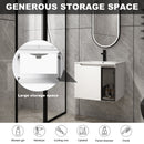 24" Wall-Mounted Bathroom Vanity With Ceramic Sink by HouseOfZazla