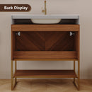 29.9" Modern Free-standing Bathroom Vanity with Ceramic Sink
