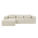 107" Compressed Sectional Sofa (Khaki)