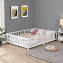 Solid Wood Floor Bed With Door And Fence For Children by Unique Piece Furniture