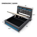 Upholstered Platform Bed With A Hydraulic Storage System, LED And USB Charging (Without Mattress) by Unique Piece Furniture
