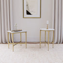 Prussia - Round Side Table - White Marble by HouseOfZazla