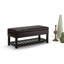 Cosmopolitan - Storage Ottoman Bench With Open Bottom - Tanners Brown by HouseOfZazla