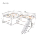 L-Shaped Bunk Bed With Slide And Short Ladder by HouseOfZazla