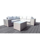 Outdoor Wicker Sectional With Weather Resistant Cushions And Table by Unique Piece Furniture