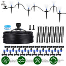 75FT Mist Drip Irrigation System with Adjustable Misting Nozzle Quick Connect Automatic Garden Watering System for Garden Lawn Patio Flower Bed