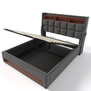 Upholstered Platform Bed With A Hydraulic Storage System, LED And USB Charging (Without Mattress) by Unique Piece Furniture