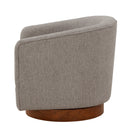 Miramar - Swivel Barrel Chair With Wooden Base by HouseOfZazla