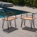 Zion Industrial Wood and Metal Chair (Set of 2)