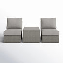 Modern Wicker Outdoor Seating Set With Cushions by HouseOfZazla