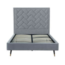 Crosby - Bed With Upholstered Headboard And Slats by HouseOfZazla