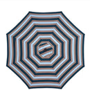 Patio Umbrella With Crank Lift & Push Button Tilt Frame, 200G / Sqm Solution Dyed Canopy - Blue Multi / Brown