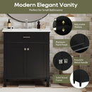 Bathroom Vanity With Ceramic Basin, Soft Close Door And Adjustable Shelves by HouseOfZazla
