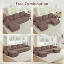 137" Oversize Chenille L-Shaped Sofa