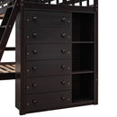 Bunk Bed With 6 Drawers And Flexible Shelves, Bottom Bed With Wheels by HouseOfZazla