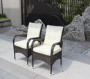 2-Piece Liberatore Dining Chairs with Beige Cushions by HouseOfZazla