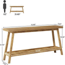 Extra Long Console Table With 2 Tier Open Storage by HouseOfZazla