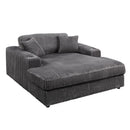 Hilde Chaise - With 2 Pillows - Dark Gray by HouseOfZazla