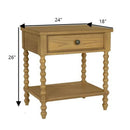 Traditional Durable Nightstand Table With Drawer And Shelf by HouseOfZazla