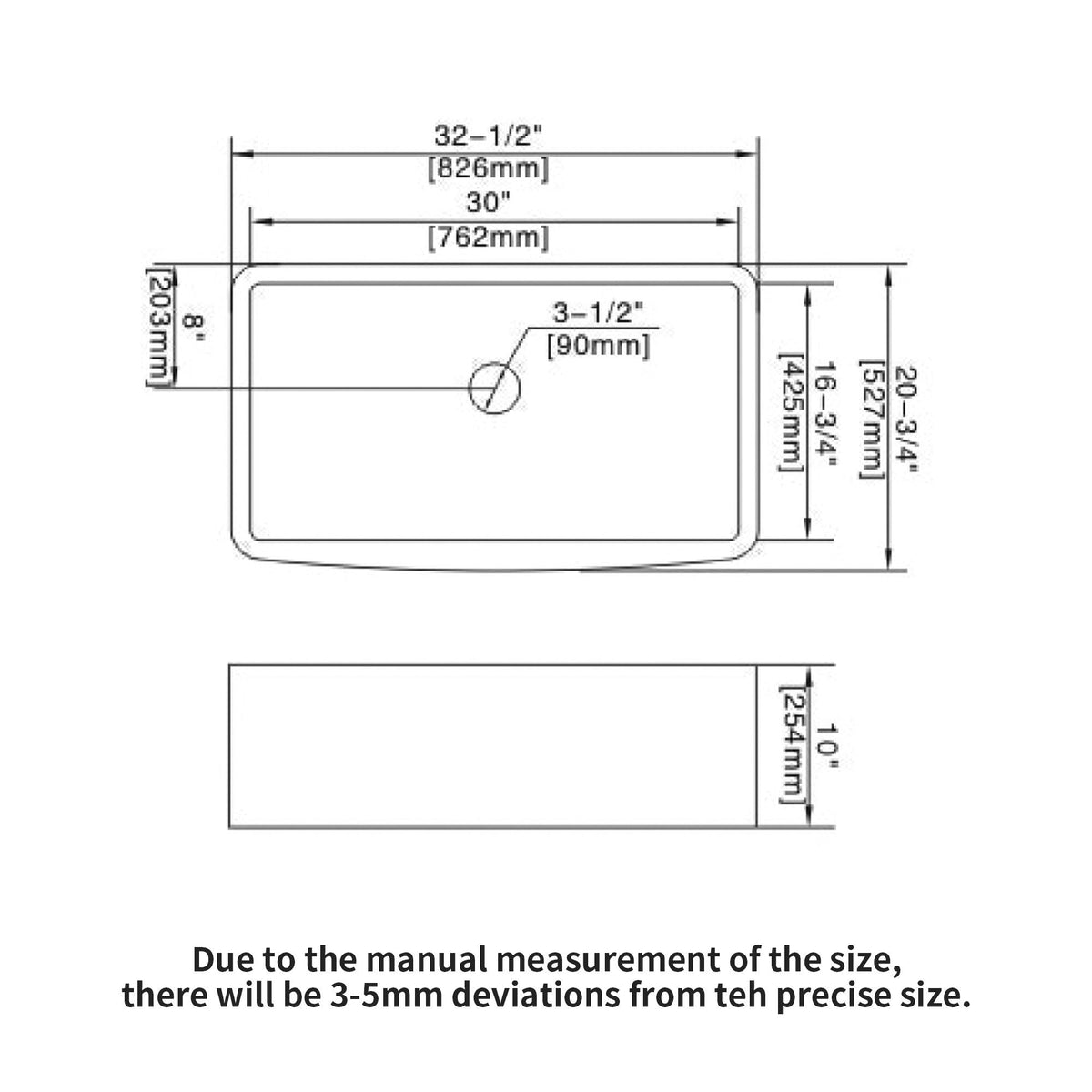 Farmhouse Sink, Apron Front Single Bowl With Arch Edge Design, photo 5 of 10