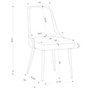 Side Chairs Upholstered With Tapered Legs (Set of 2) - Gray by HouseOfZazla