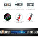 6Pcs Motorcycle LED Light Strips Multi-Color Neon Light Kits Waterproof DC 12V RGB Atmosphere Lights W/ Remote Controller Fit For Motorcycle Car SUV A