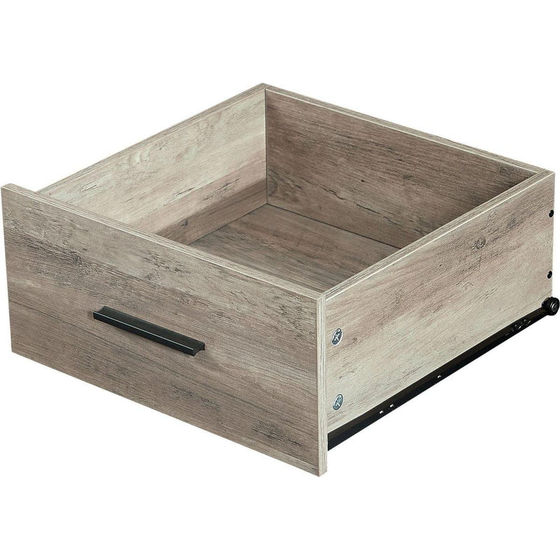 Wood Dresser with 7 Drawers, Wooden Storage Closet for Bedroom, Solid Clothes Cabinet with Sturdy Steel Frame, 48.58"Wx15.75"Dx31.22"H, 48 inch, Rustic Grey